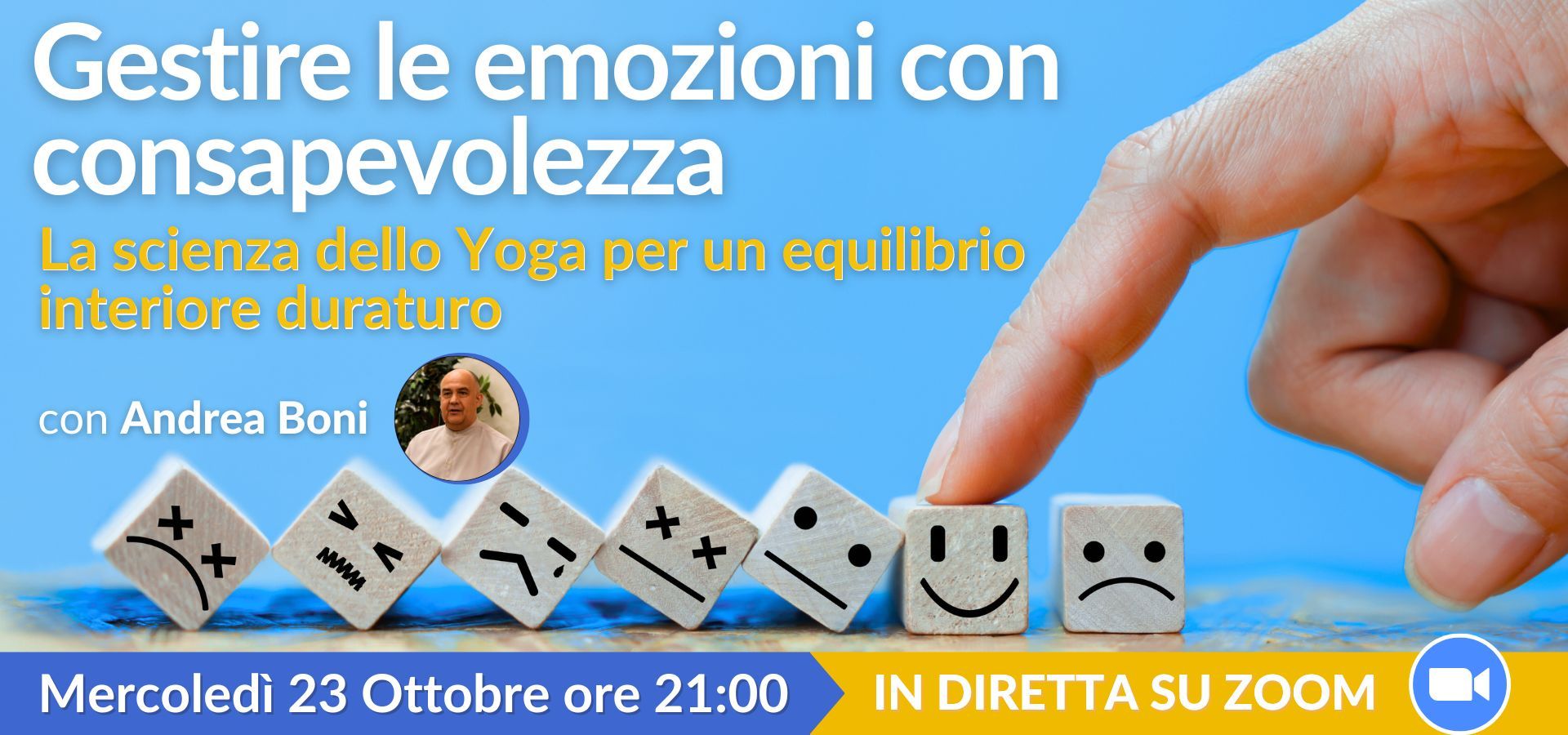 Registrazione webinar "Gestire le emozioni con cansapevolezza. La scienza dello yoga per un equilibrio interiore duraturo"